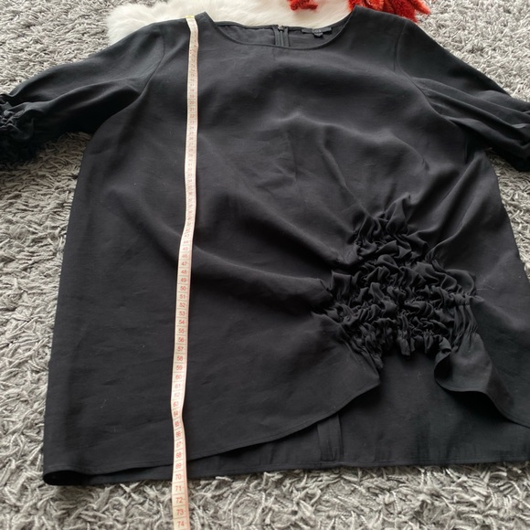 COS Black Ruched Modal Blouse - Picture 6 of 7
